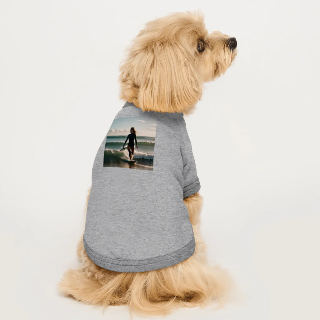 sofhia_shop_2190の美女とサーフィン Dog T-shirt