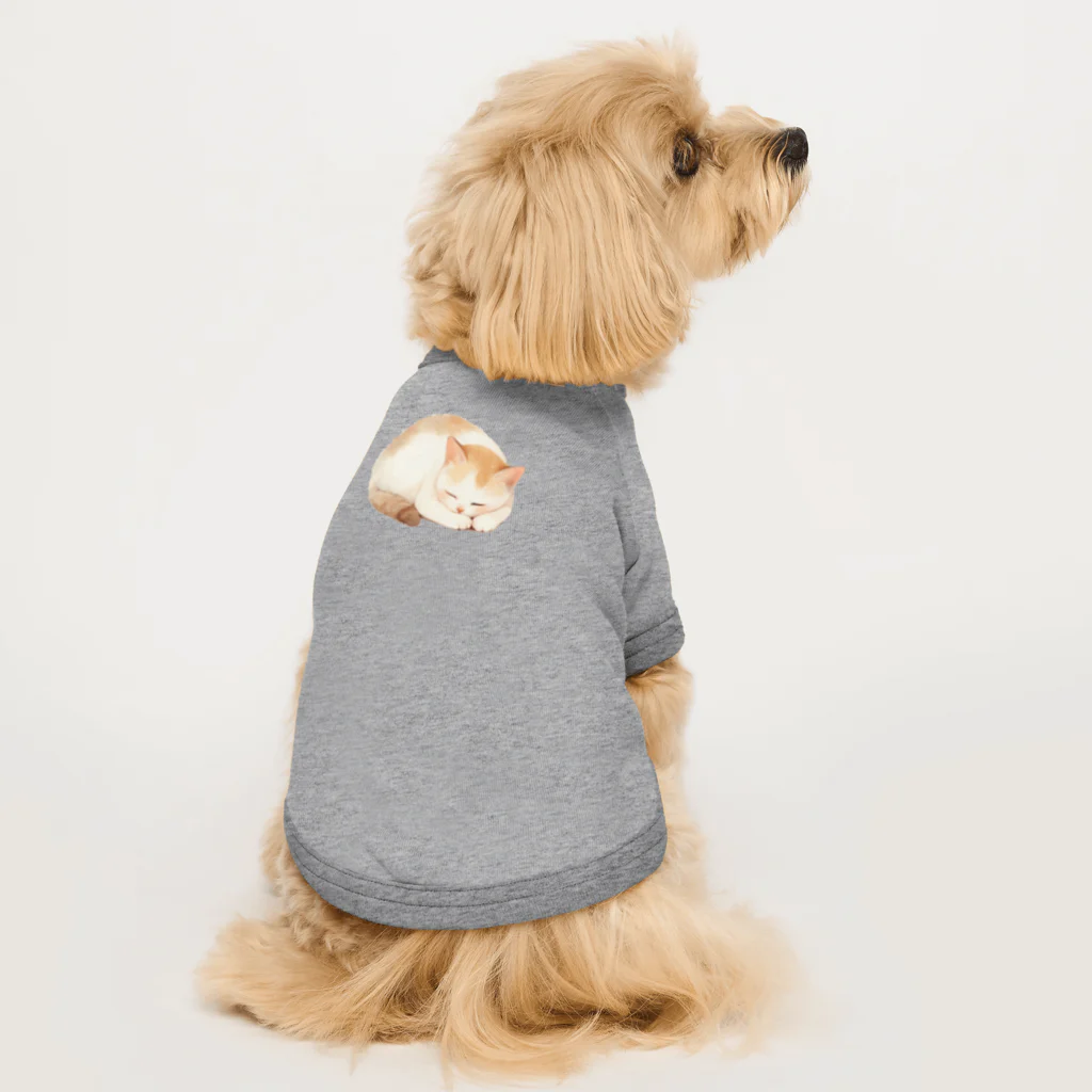 Cute Animalsのすやすやにゃんこ Dog T-shirt
