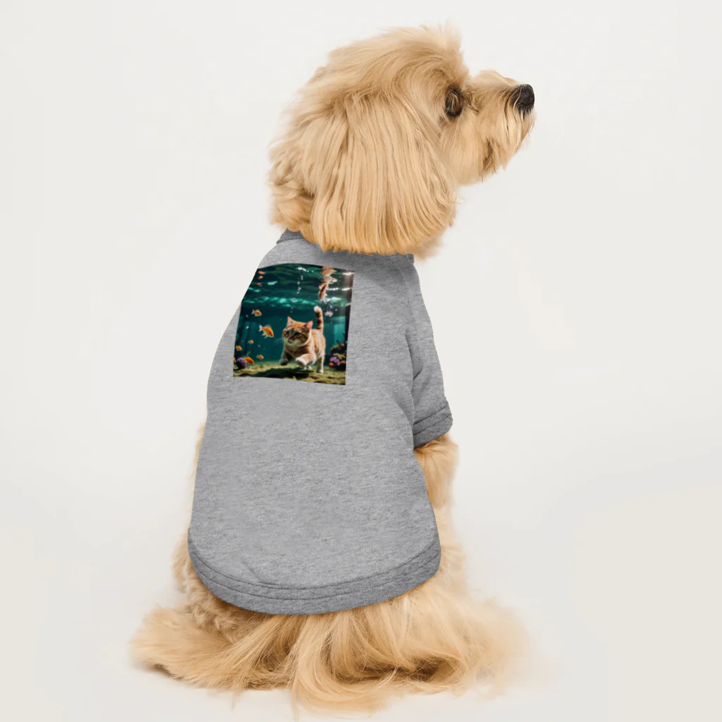 sion1010の泳ぐ猫グッズ Dog T-shirt