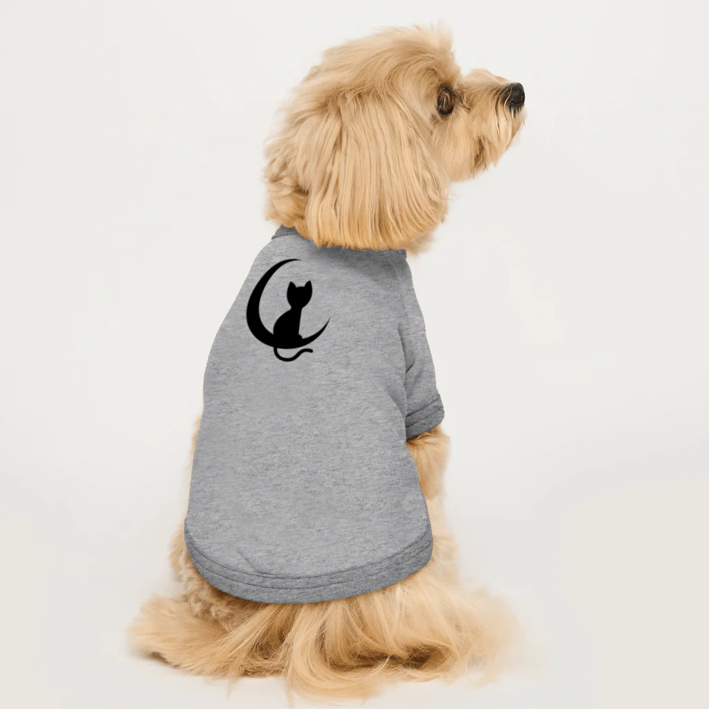 ばびろんショップの月猫 Dog T-shirt
