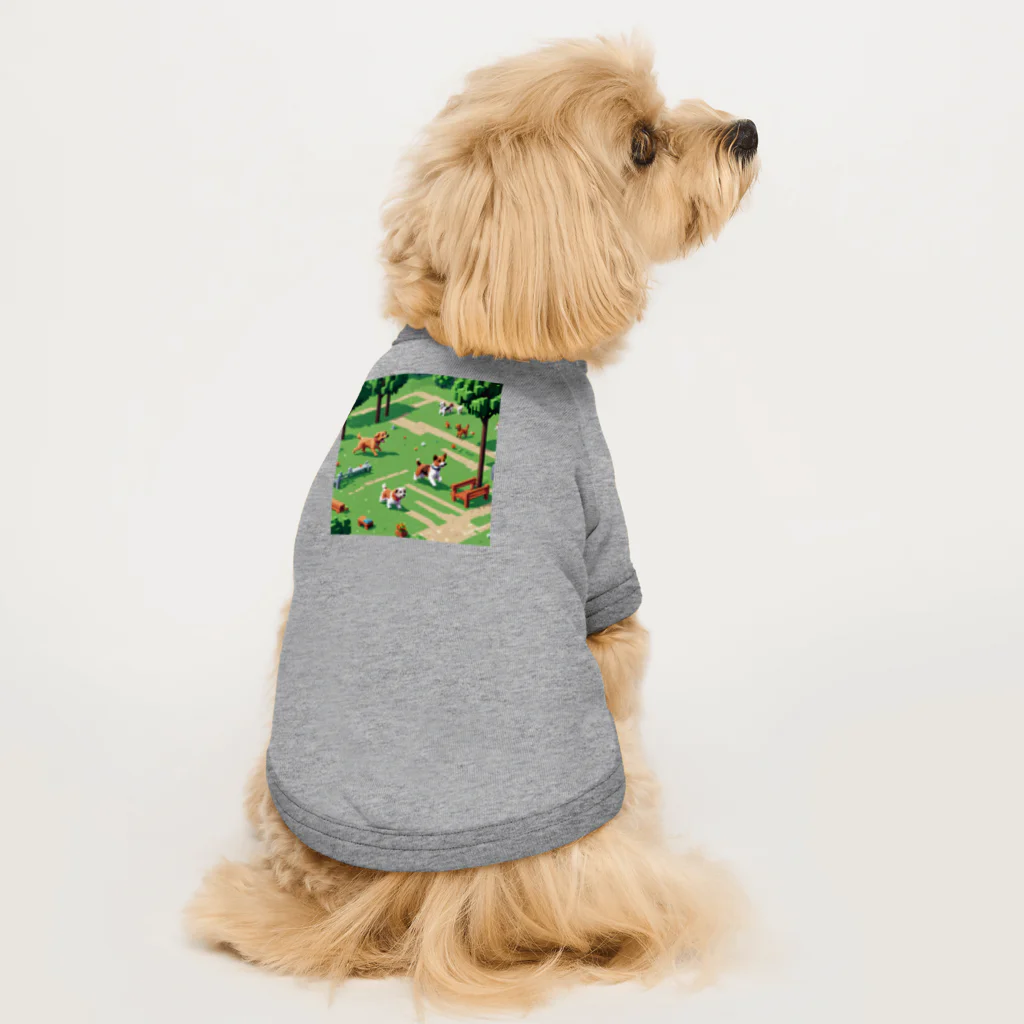 temtemの友達と遊ぶ犬 ドッグTシャツ