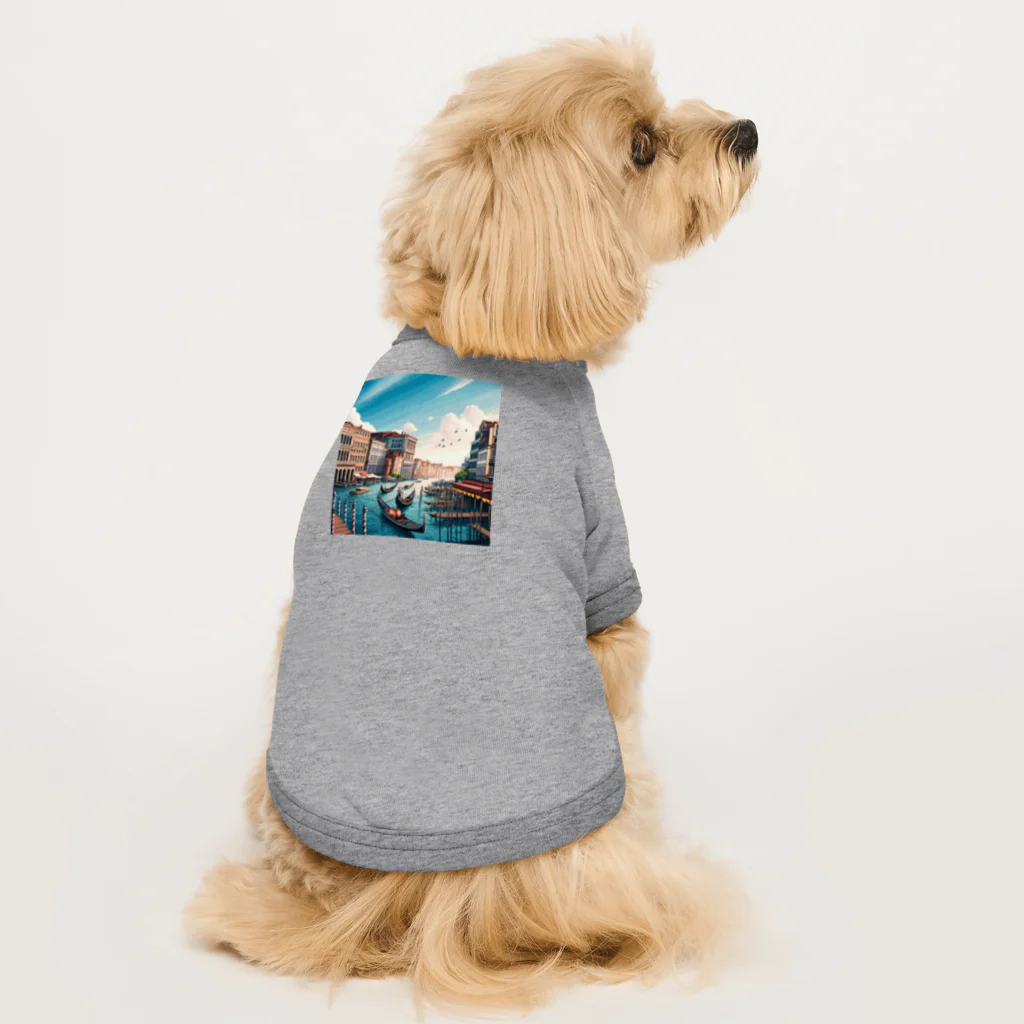 Pixel Art Goodsのヴェネチア（pixel art） Dog T-shirt