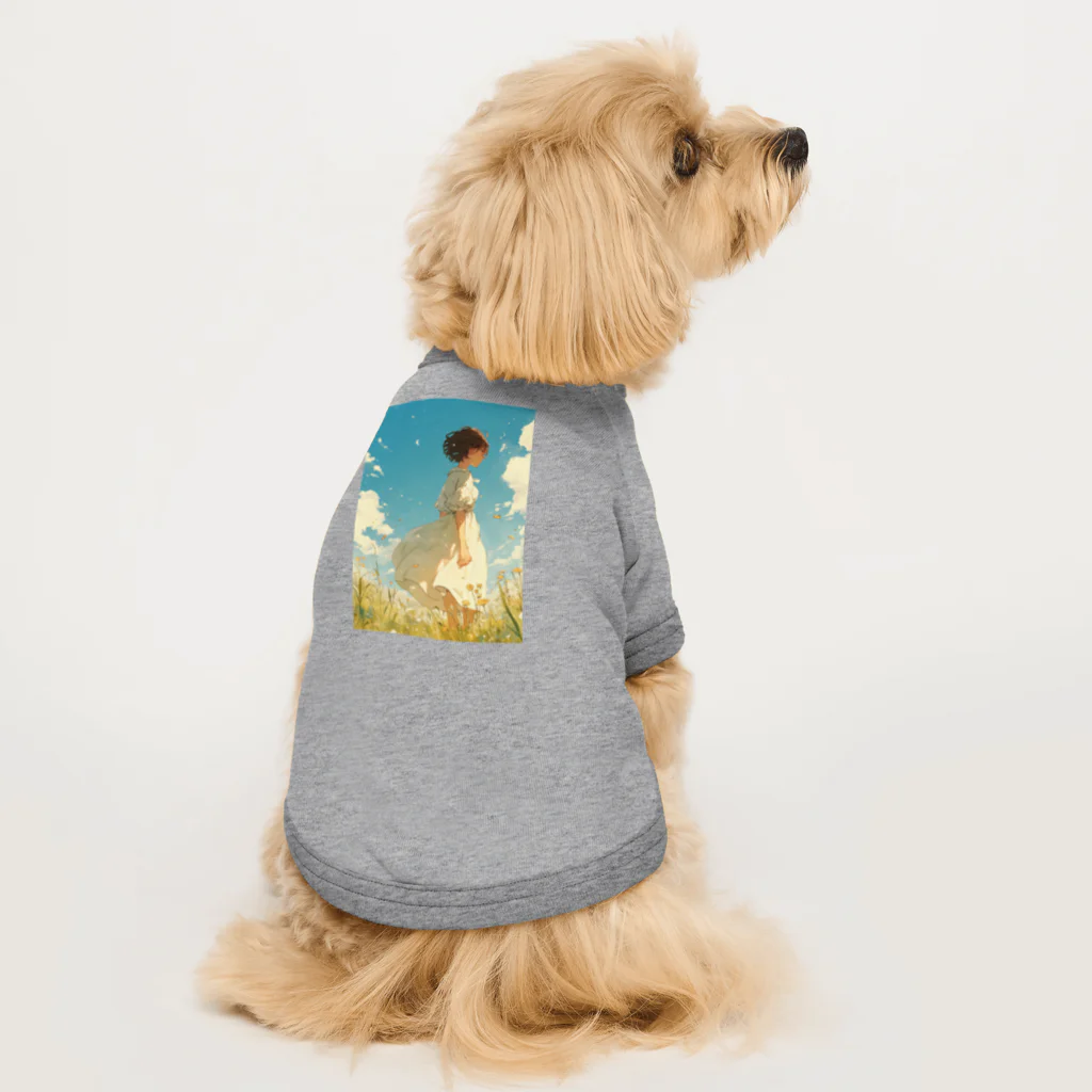 AQUAMETAVERSEのそよ風の中にいる女性　なでしこ1478 Dog T-shirt