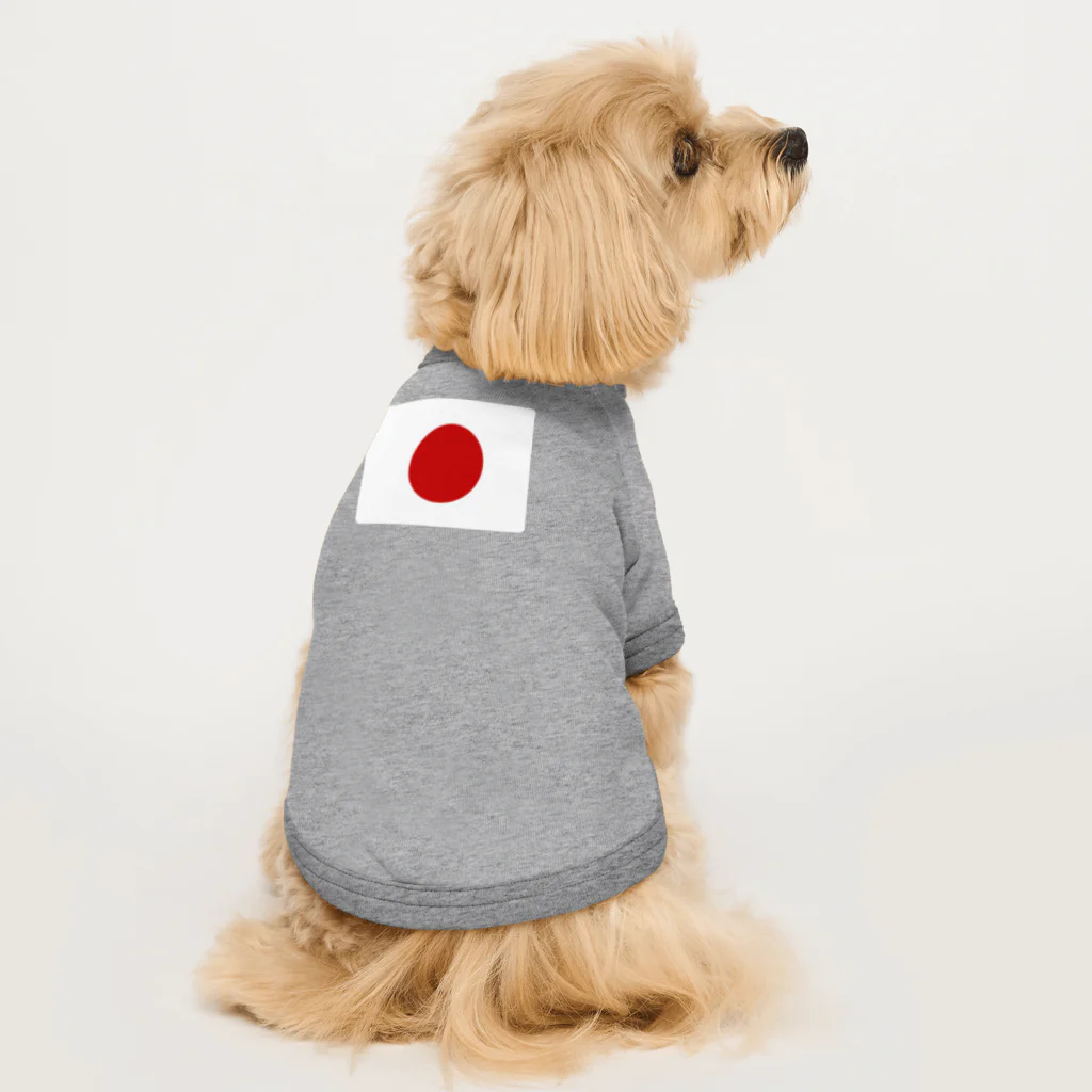 お絵かき屋さんの日本の国旗 ドッグTシャツ