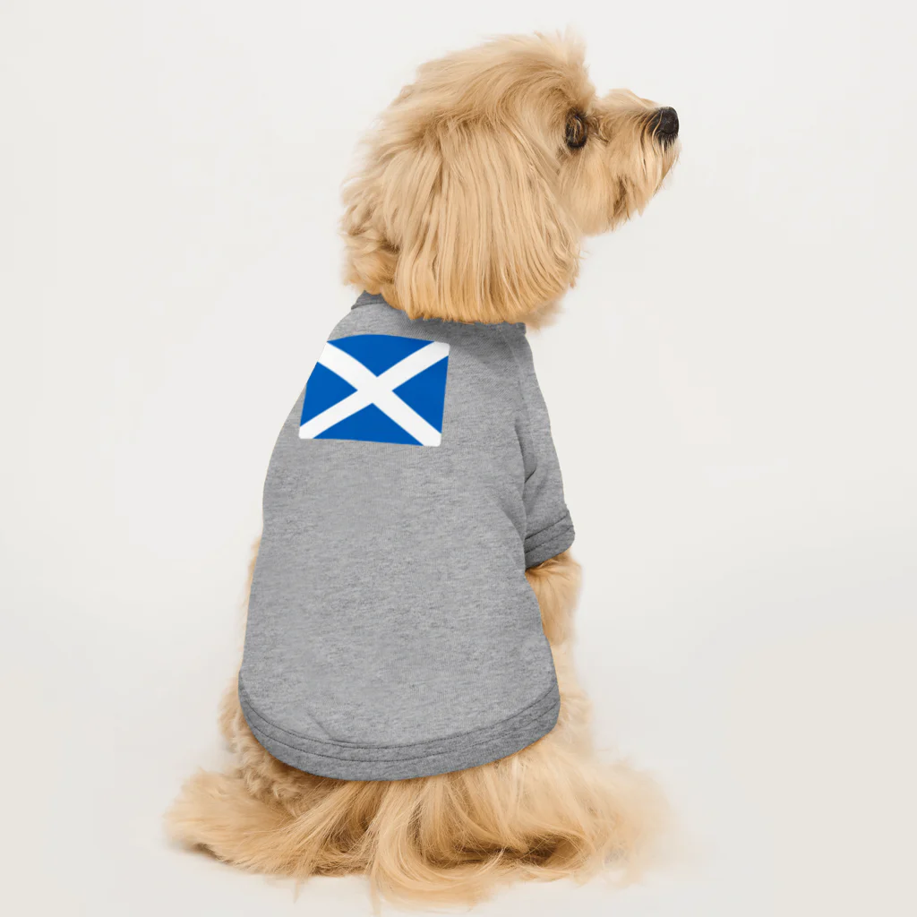 お絵かき屋さんのスコットランドの国旗 Dog T-shirt