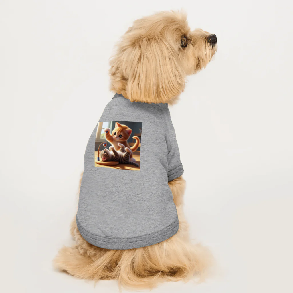 kangekiの遊ぶにゃんこNo.6 Dog T-shirt