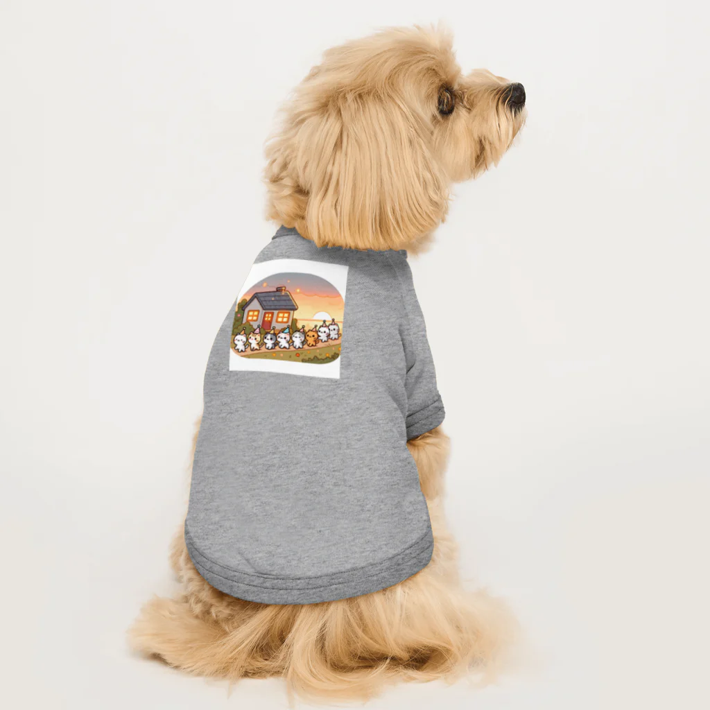 子猫カーニバルの子猫のパーティーの帰り Dog T-shirt