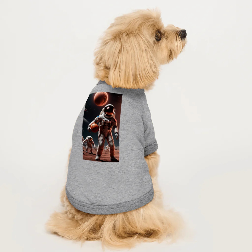 SwishStyle のバスケ宇宙時代 Dog T-shirt