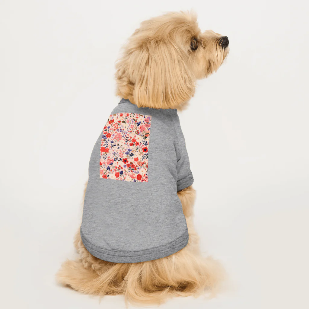 AQUAMETAVERSEの花柄のプリント　なでしこ1478 Dog T-shirt