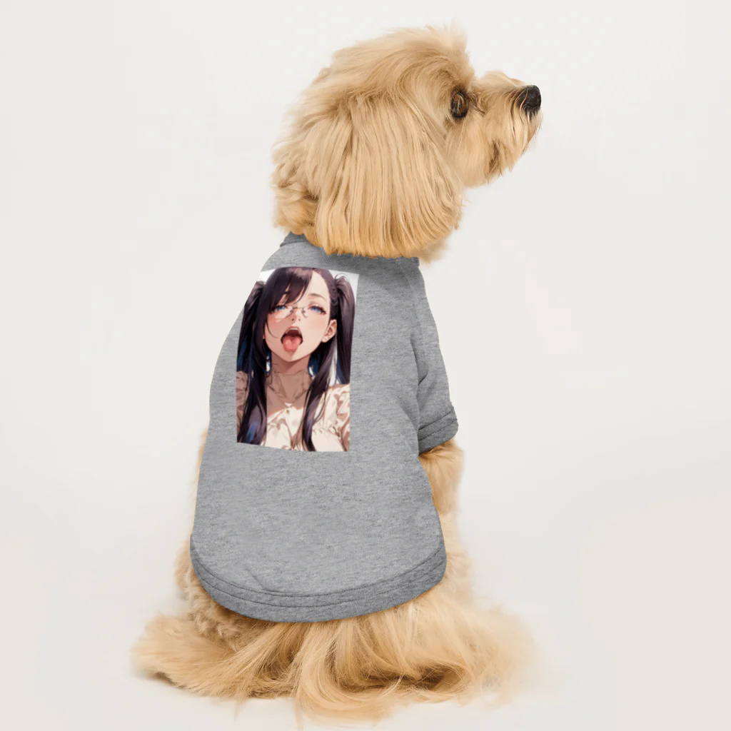 美少女学院の黒髪美少女　美鈴ちゃんメガネ Dog T-shirt