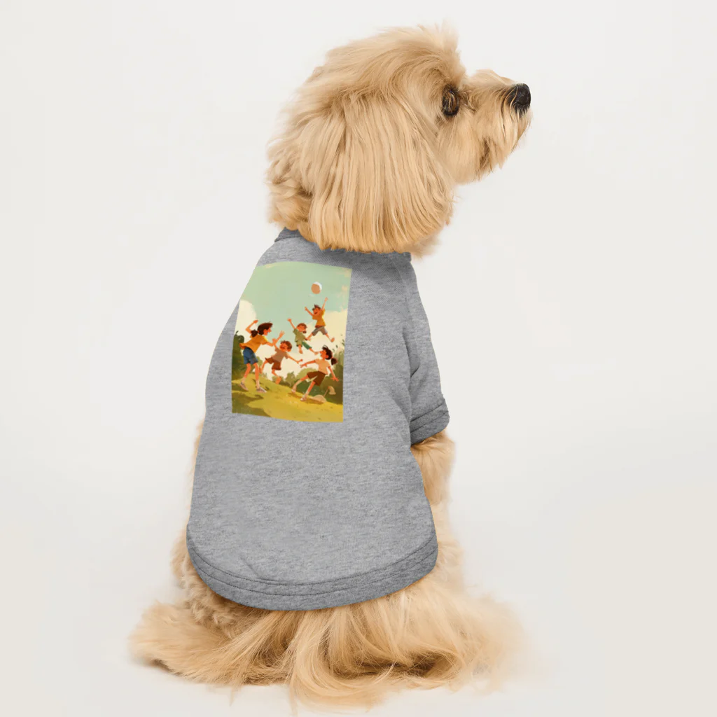 AQUAMETAVERSEの楽しそうな子供たち Dog T-shirt