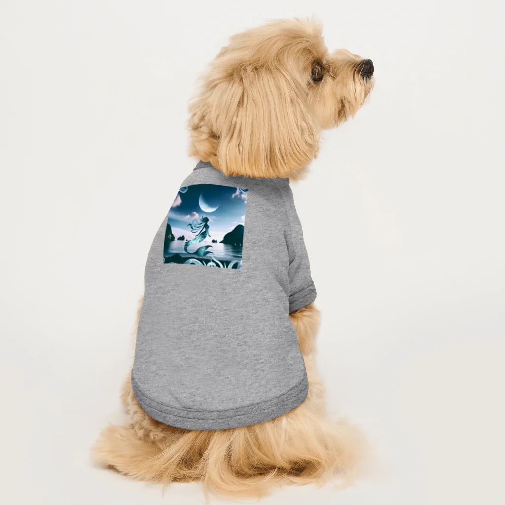 730naoの夜の海に突如現れる人魚！ Dog T-shirt