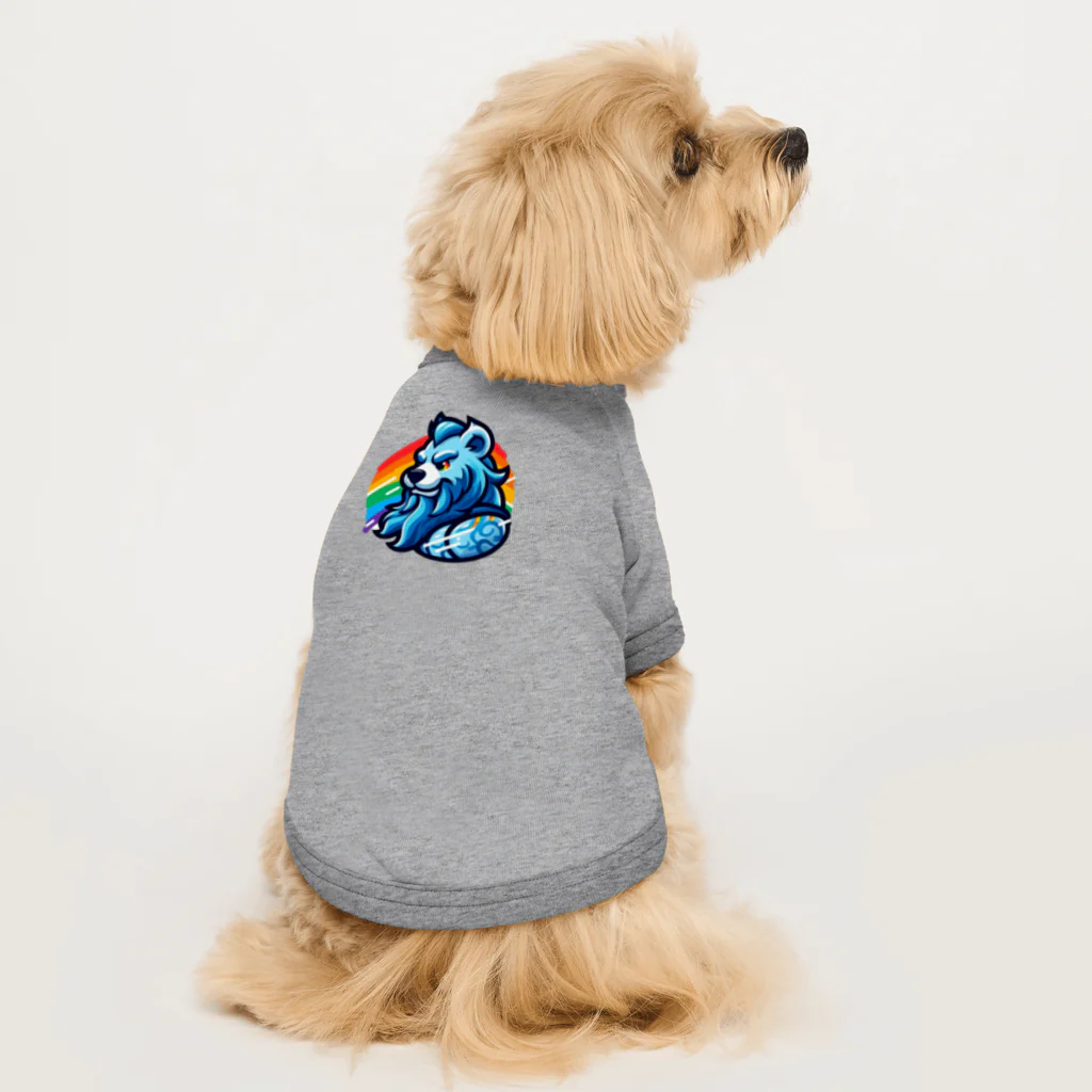 こぶちゃショップのレインボーくまライオン Dog T-shirt