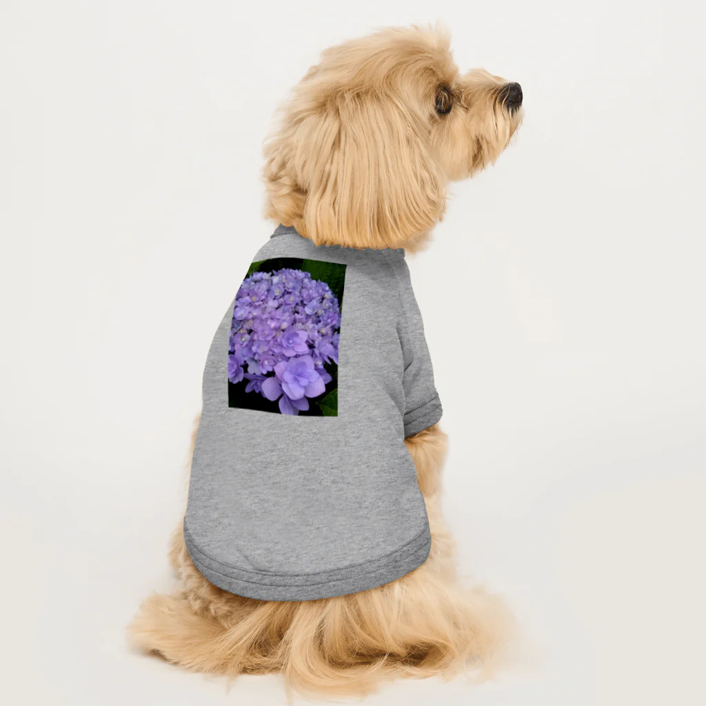 yurisacinの紫陽花（紫） Dog T-shirt