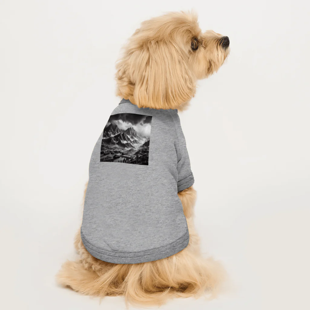 yohiti193の（モノクロ写真風）山間の戦場のジオラマ③ Dog T-shirt