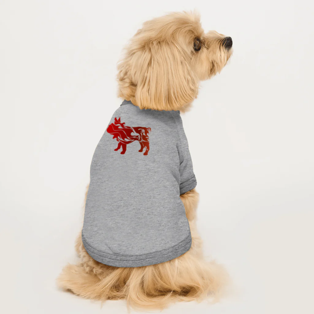 chicodeza by suzuriのファイアーフレンチブルドッグ Dog T-shirt