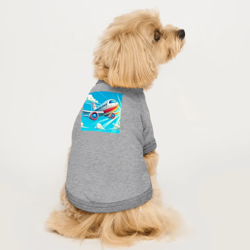 yohiti193の空飛ぶ飛行機のイラスト Dog T-shirt