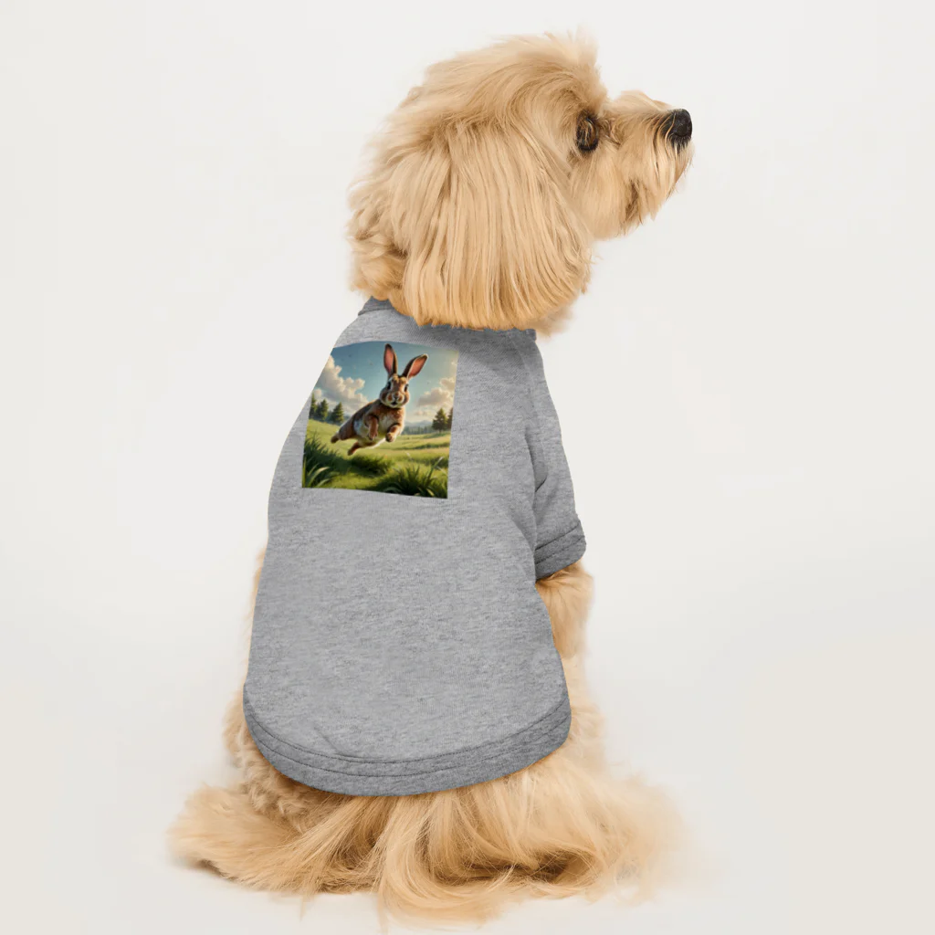 cute in cool shopの跳ねているウサギ Dog T-shirt