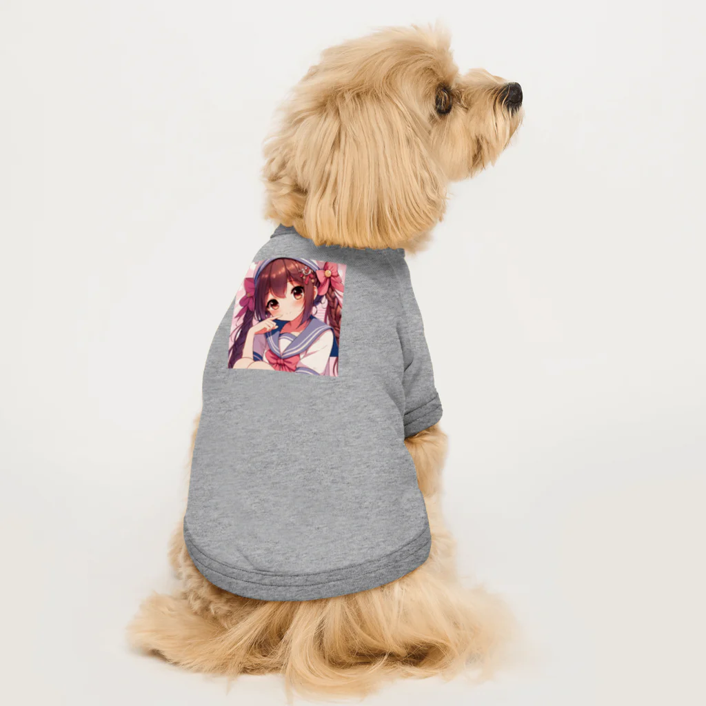 aaammmamのツインテール　おさげ　セーラー服　おんなのこ Dog T-shirt