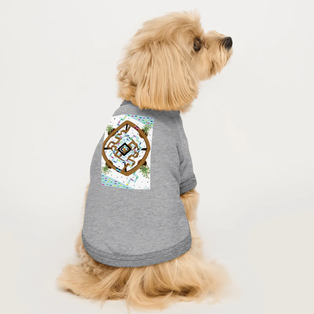 Noedewamaiのセンター Dog T-shirt