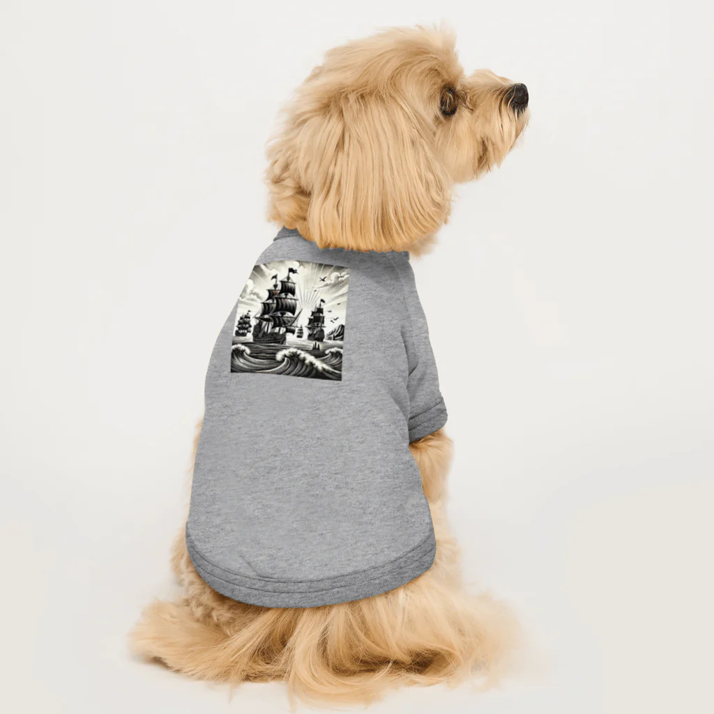 海の幸の黒船 Dog T-shirt