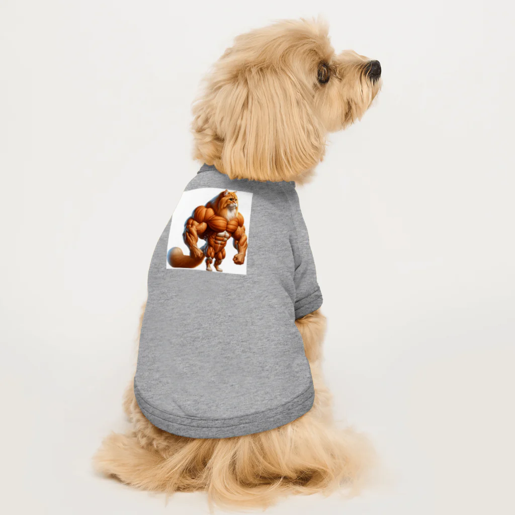 マッスルアニマルのねこマッチョ Dog T-shirt