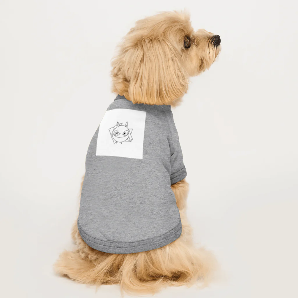 8890のラインアート　モンスター Dog T-shirt