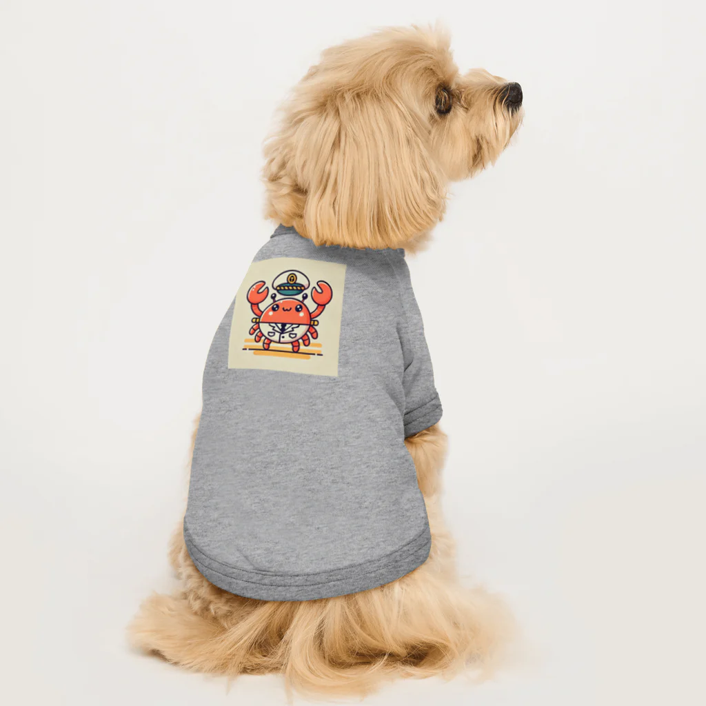 海の幸のカニ提督 Dog T-shirt