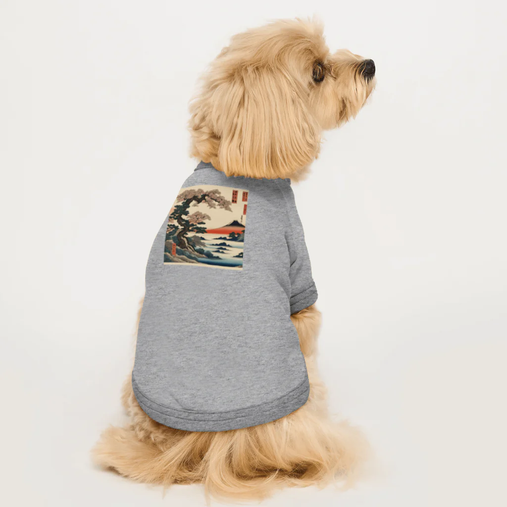 8890の浮世絵 Dog T-shirt