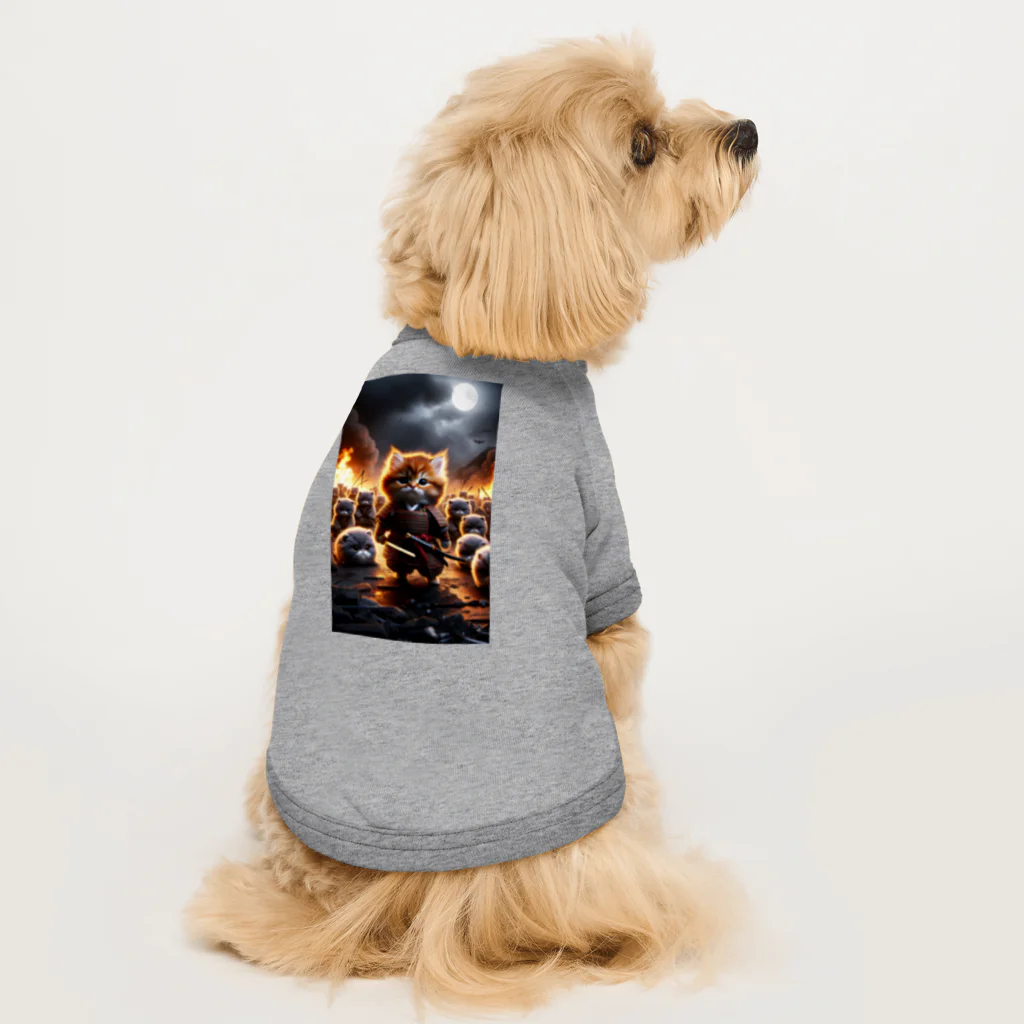 もふもふ日本史のねこの戦い Dog T-shirt