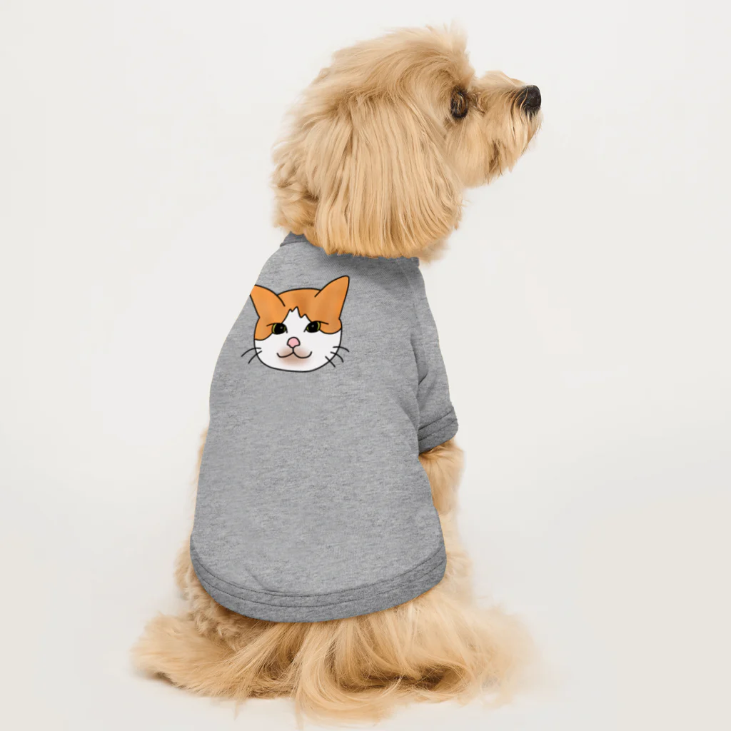かもめちゃぁんの茶白猫の手描きイラスト Dog T-shirt