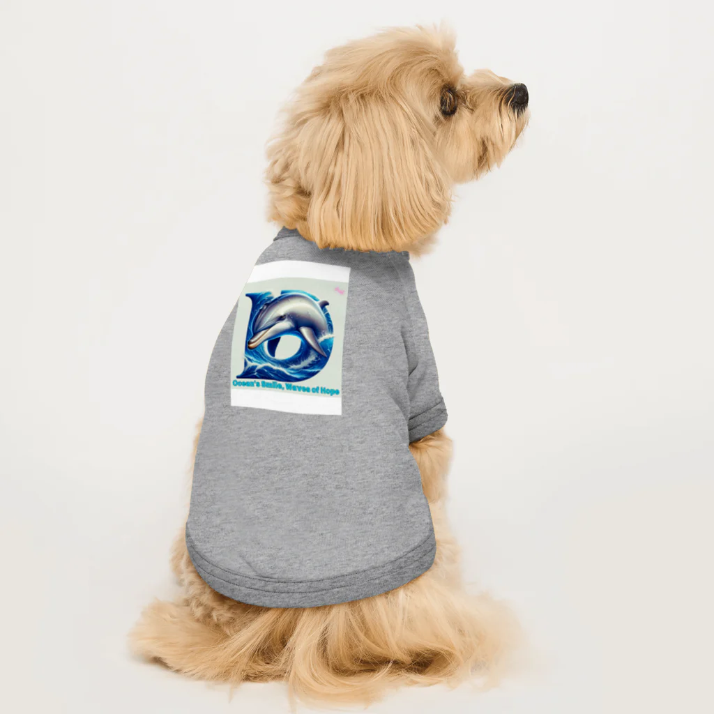 NaturalCanvasのOcean's Smile, Waves of Hope ドッグTシャツ