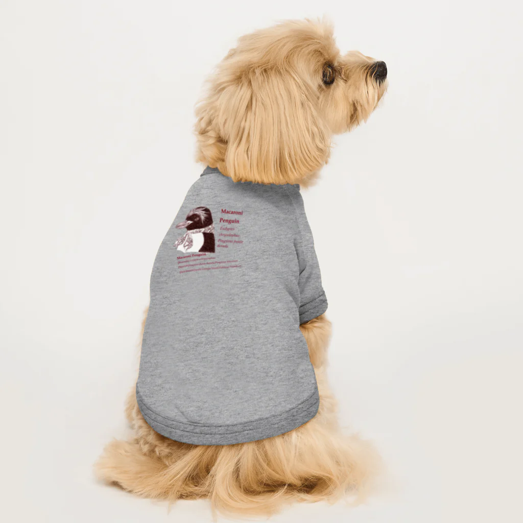 ヤママユ(ヤママユ・ペンギイナ)の伊達なマカロニペンギン(図鑑コラージュ) Dog T-shirt