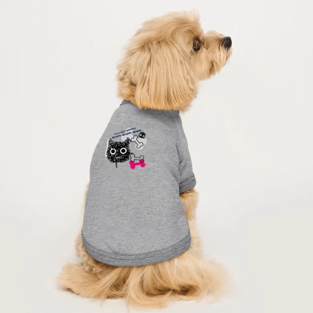 イラスト MONYAAT のCT107 もじゃもじゃ★ぱっふん*wanwanwanA Dog T-shirt