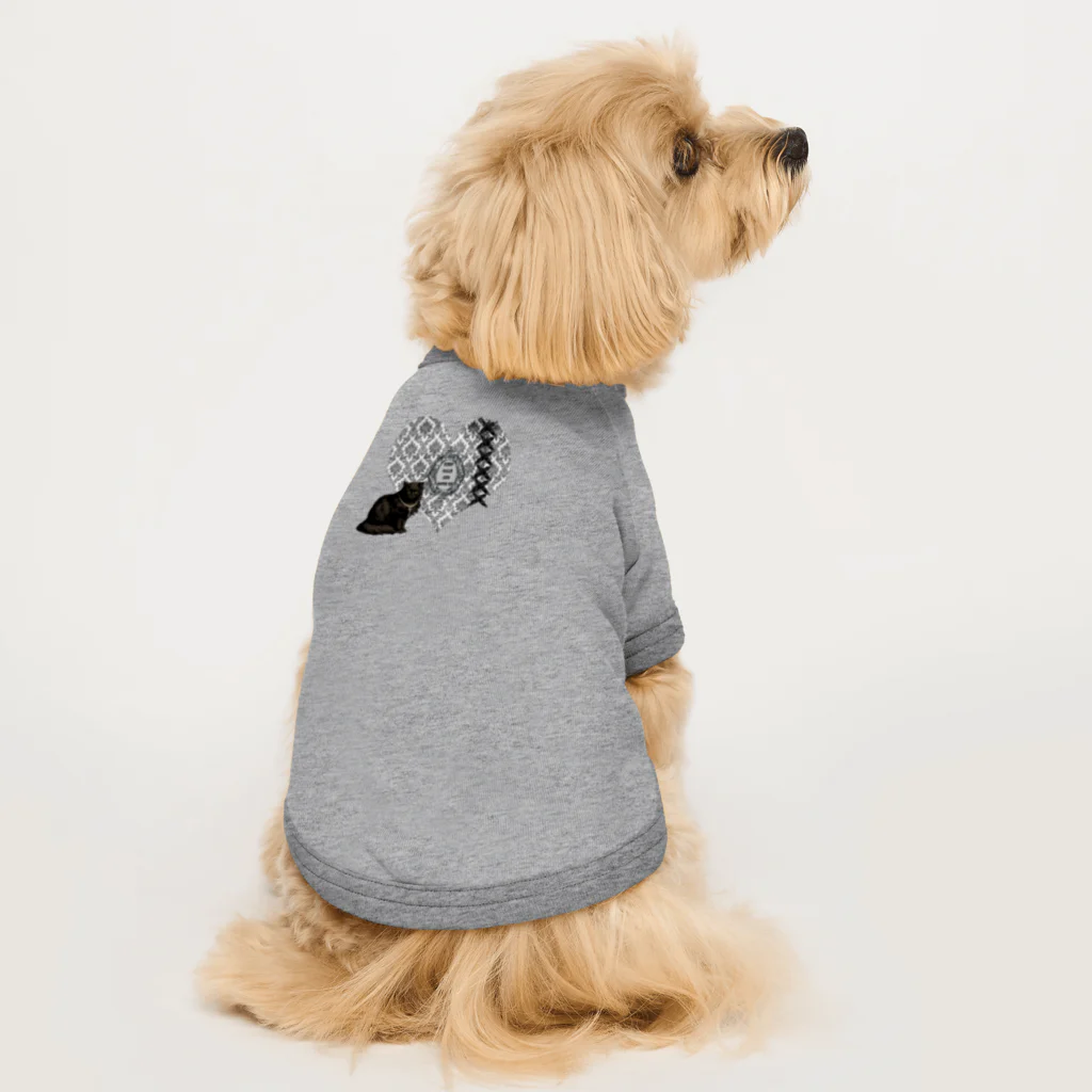 海賊猫 cocoのKeep Calm and Goth On♱『秘密の鍵を握る猫』♱黒ロリ ゴスロリ ゴシック 黒猫 Dog T-shirt