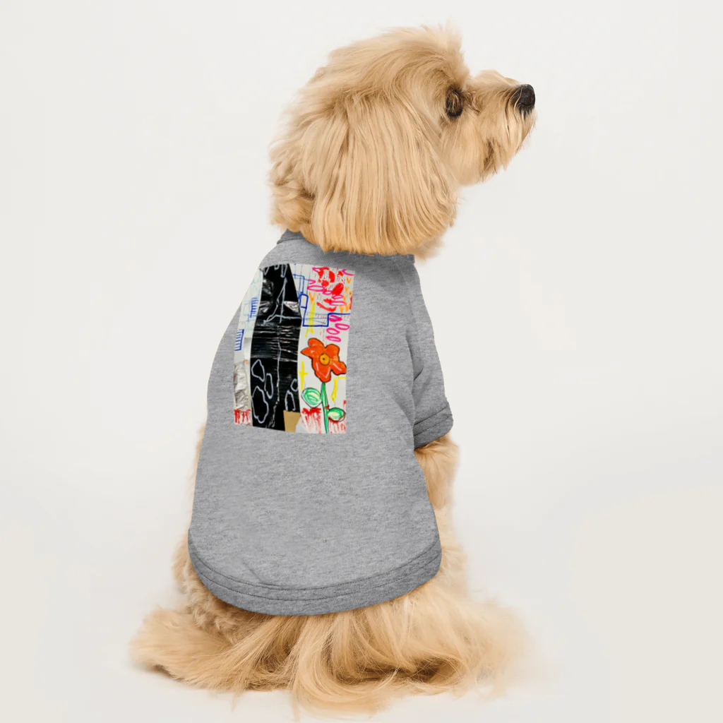 ヒラモトユミエのdrawing「おはな」 Dog T-shirt