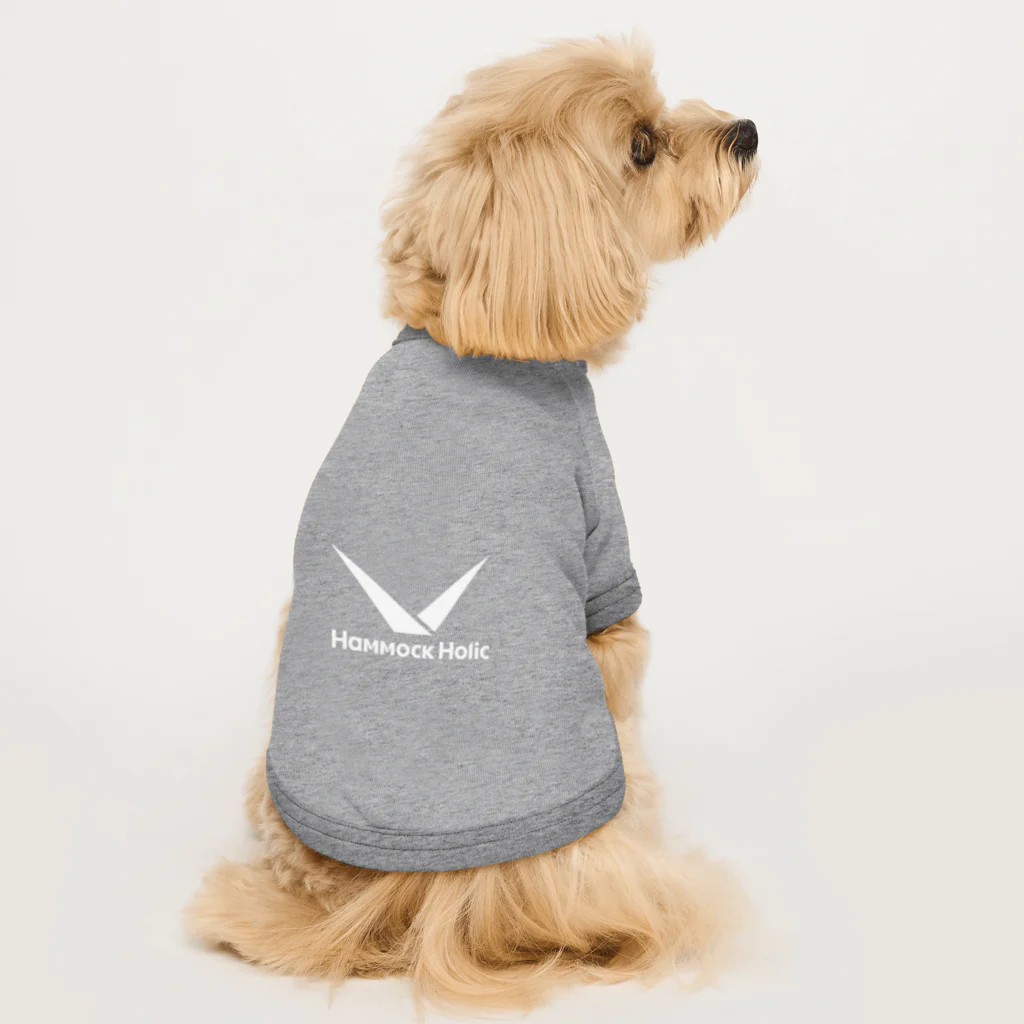 HAMMOCK HOLICの白ロゴシリーズ Dog T-shirt