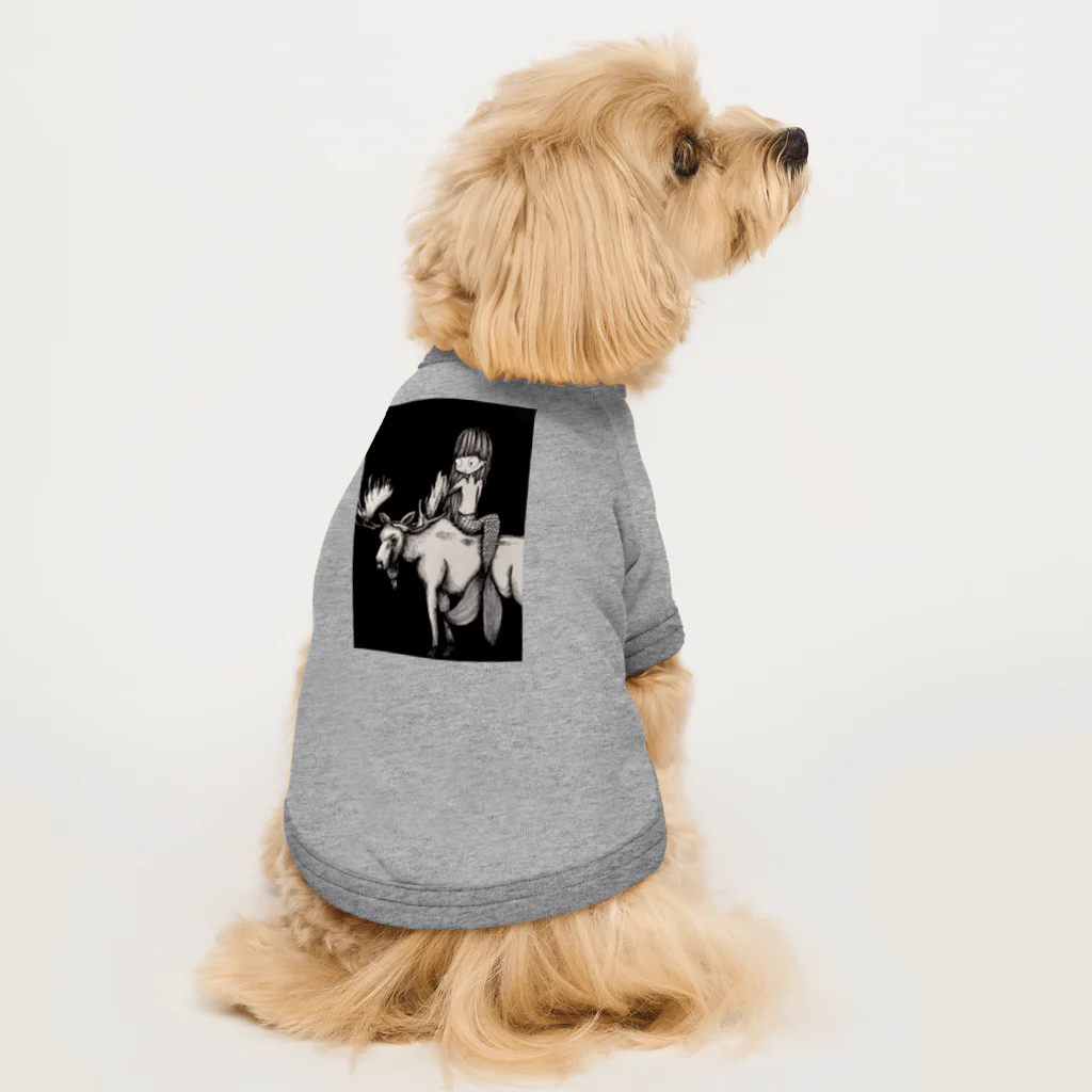 mermaidの人魚とヘラジカ Dog T-shirt