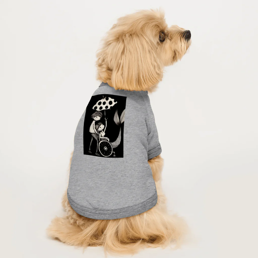 mermaidの雨の日の人魚 Dog T-shirt