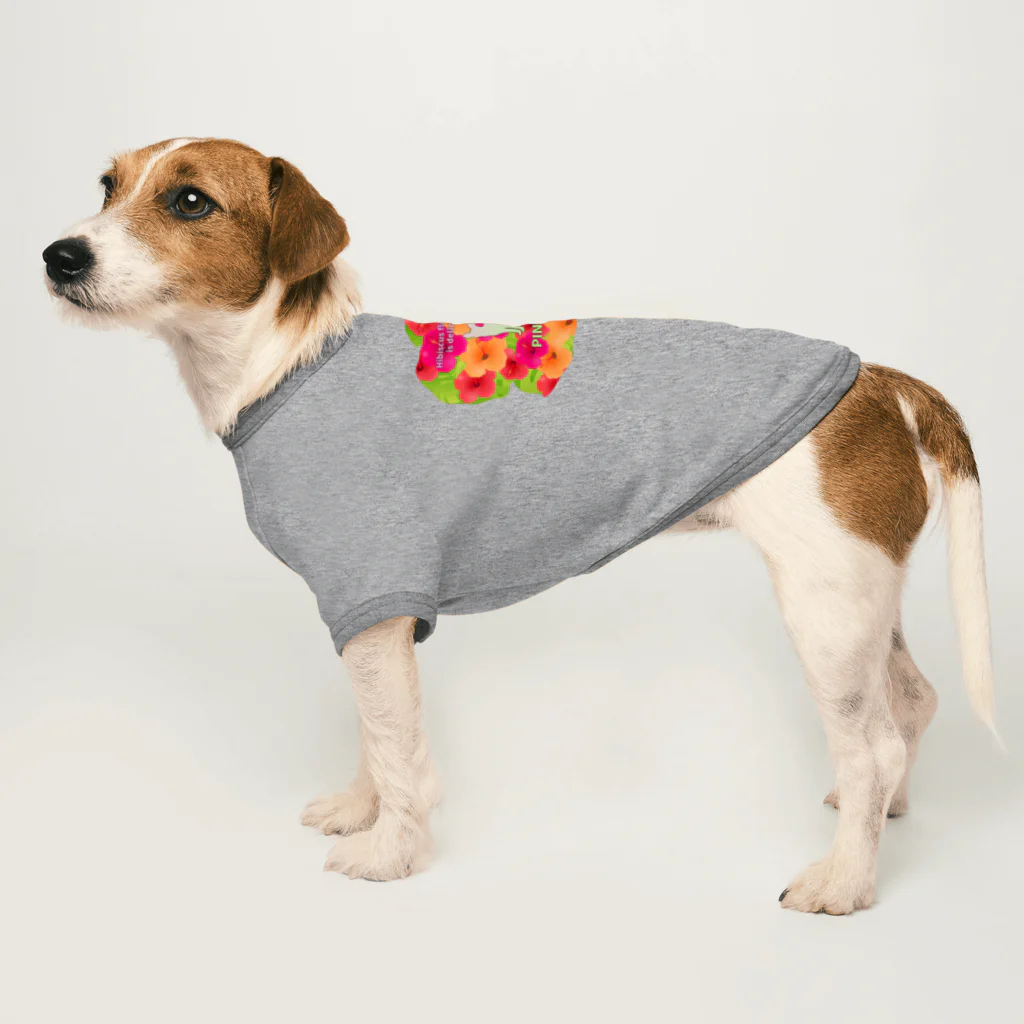 onehappinessのピンシャー　hibiscus　花言葉　onehappiness Dog T-shirt