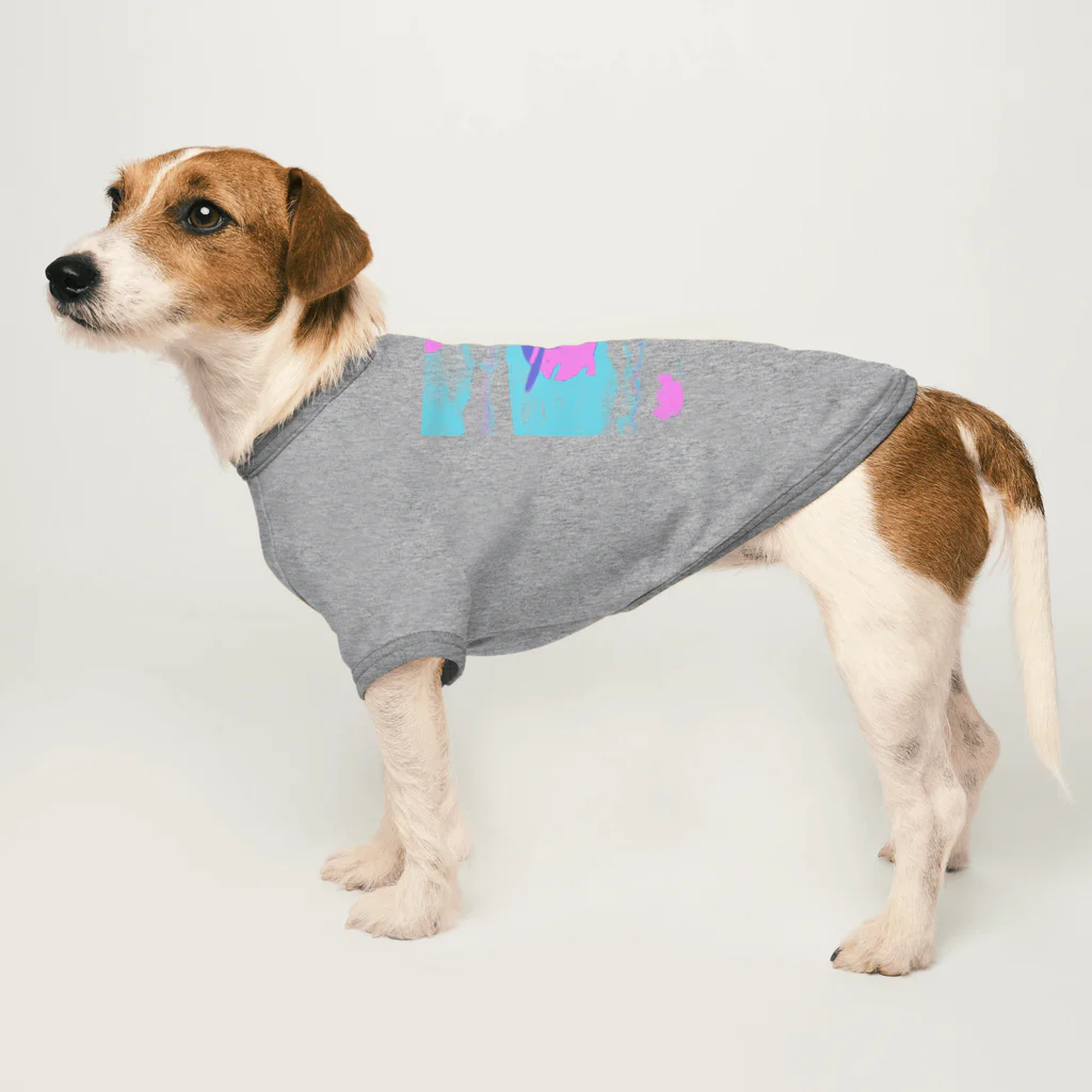 えにぐまストアの夏の海とウーパールーパー Dog T-shirt