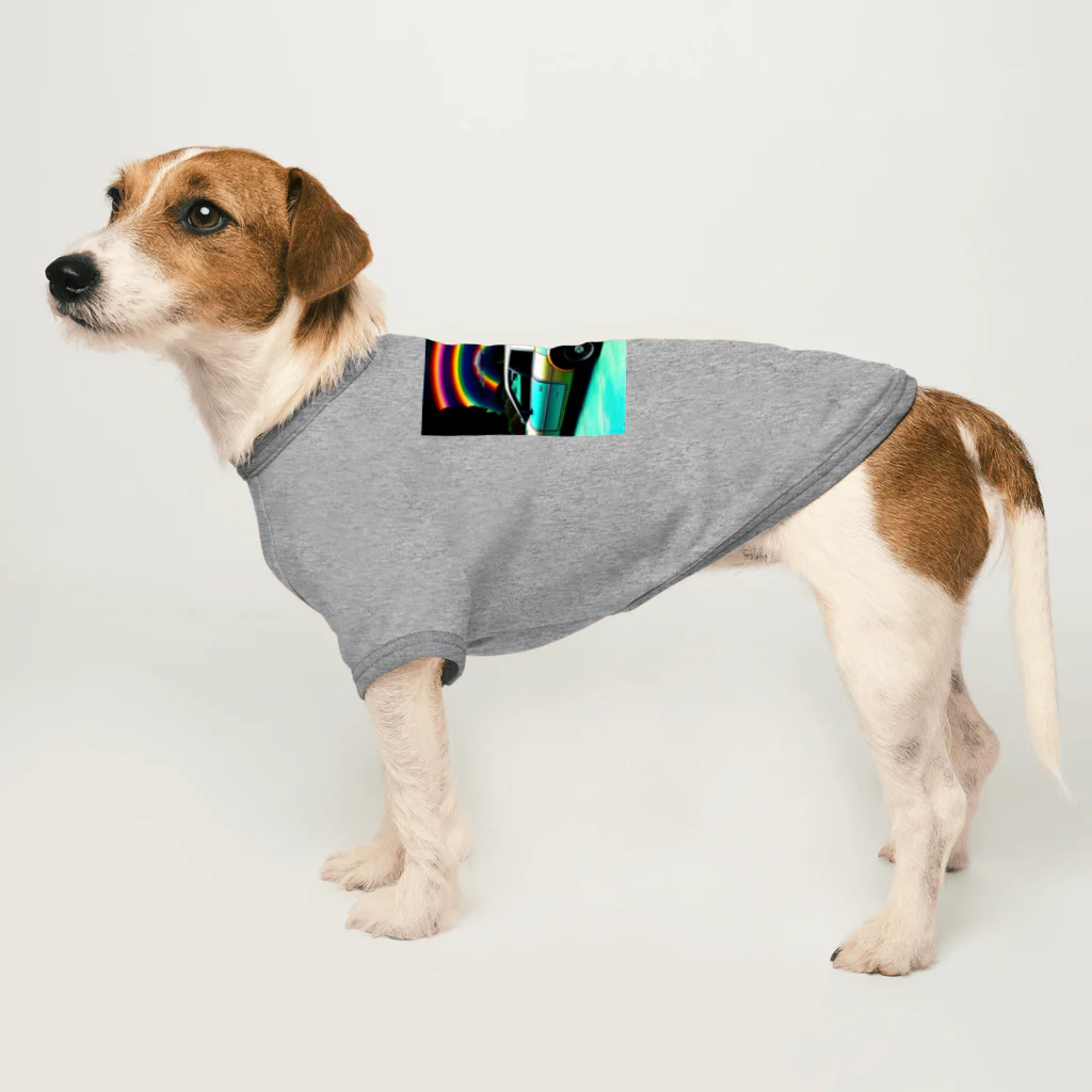 udominの虹色の車 Dog T-shirt