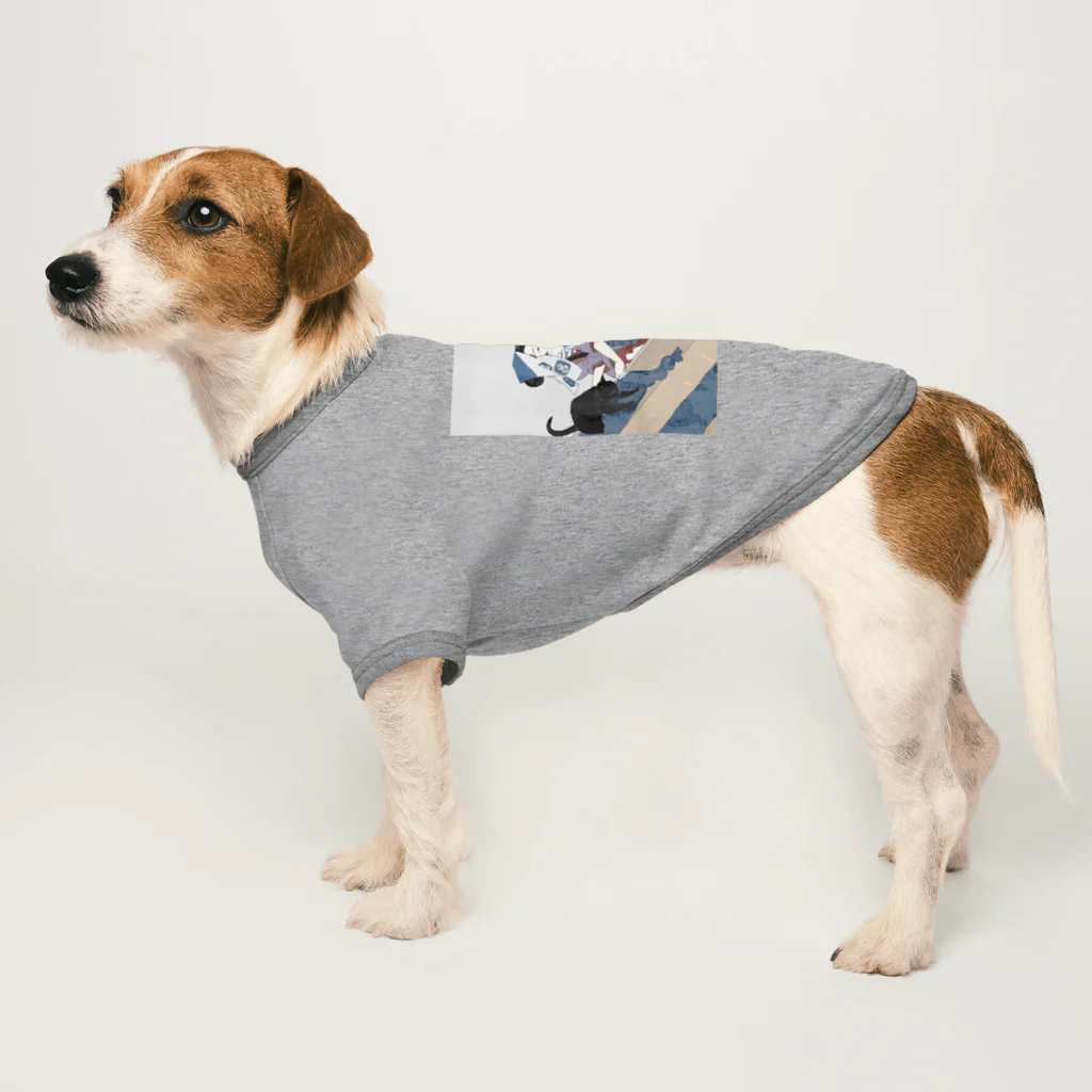 keeeeeep smilingの洗濯を愛してる猫 Dog T-shirt