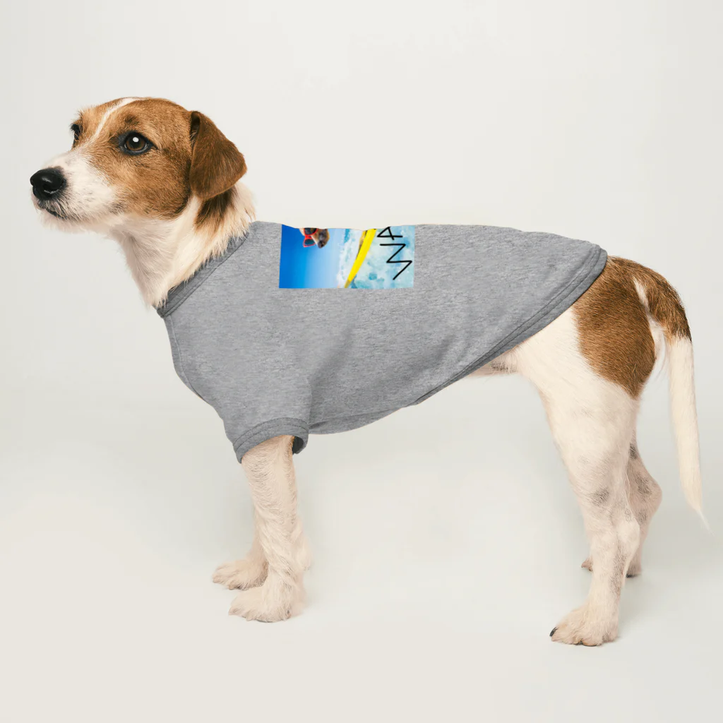 HANIの犬 サーフィンデザイン Dog T-shirt