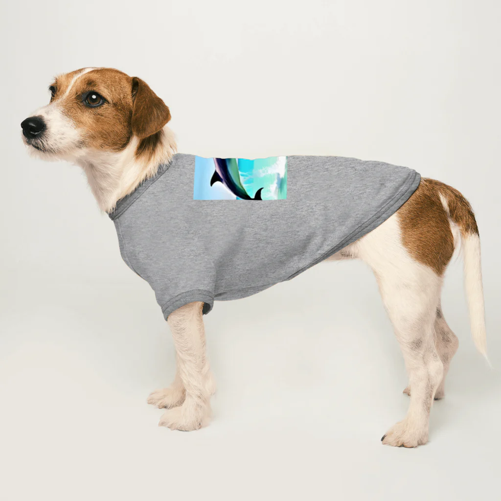 slowlife365のドルフィン Dog T-shirt