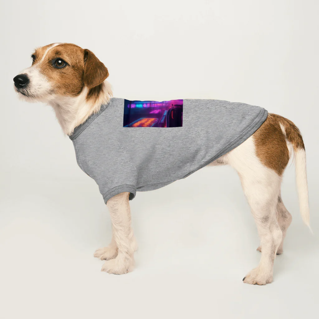 rico_121の雨のネオン街 Dog T-shirt