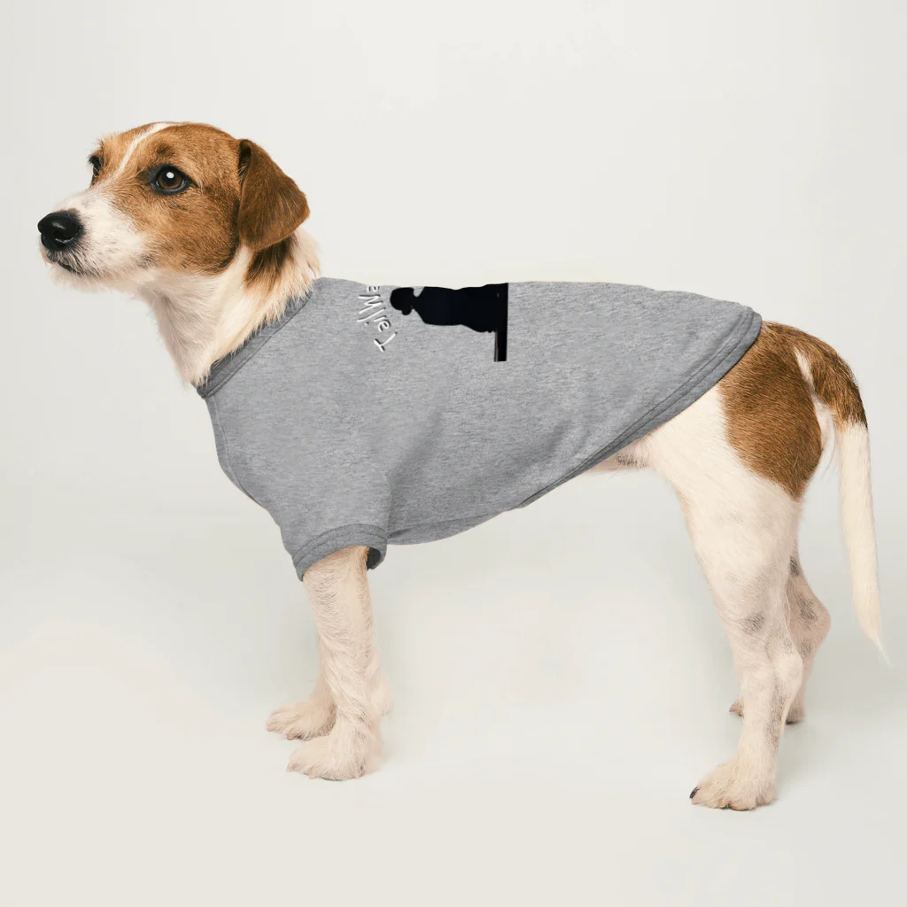 犬好きさんのためのTシャツ屋さんの犬と女性　シルエット ドッグTシャツ