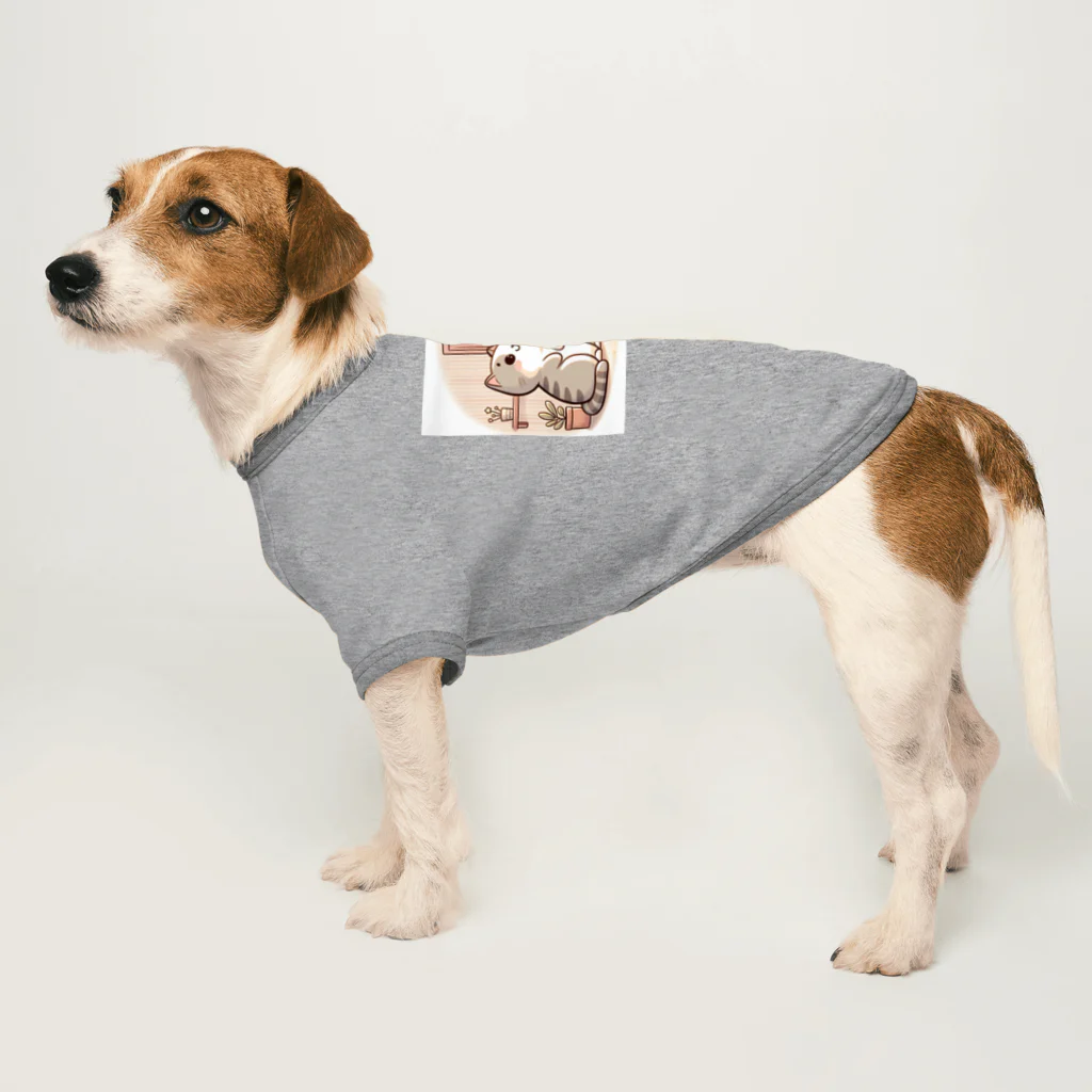 wonder_ANIMALPARKの猫とお月さま Dog T-shirt