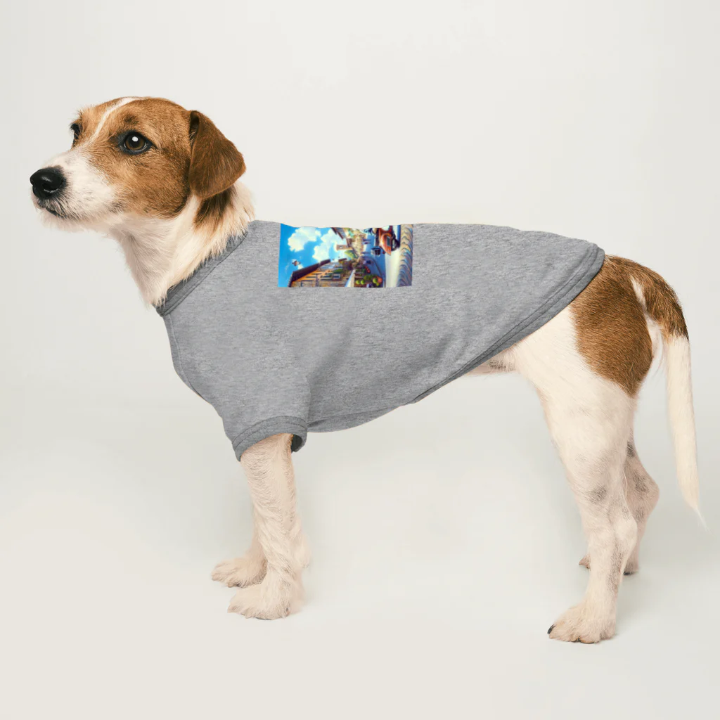 nuuartのバイクでお買い物 Dog T-shirt