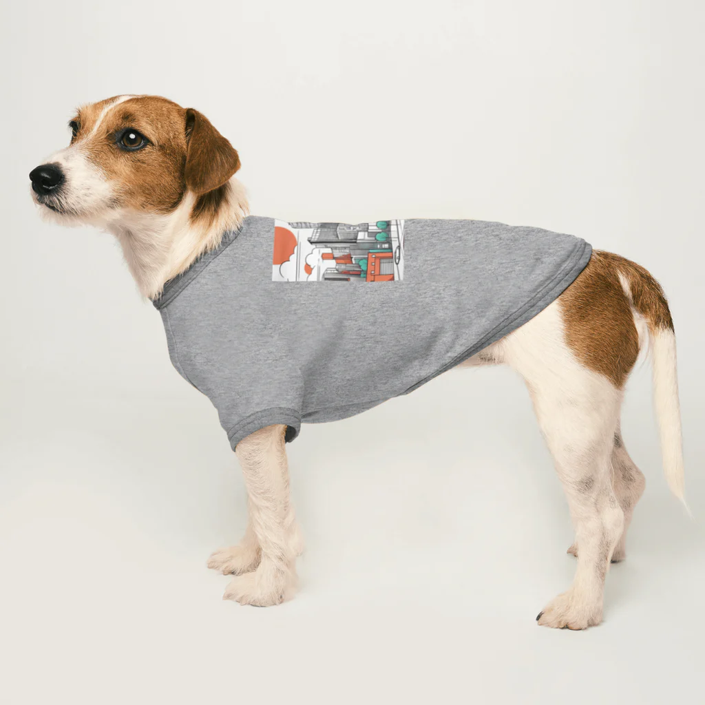 ANTARESの都市の雰囲気やストリートアートスタイルを反映させたデザイン Dog T-shirt